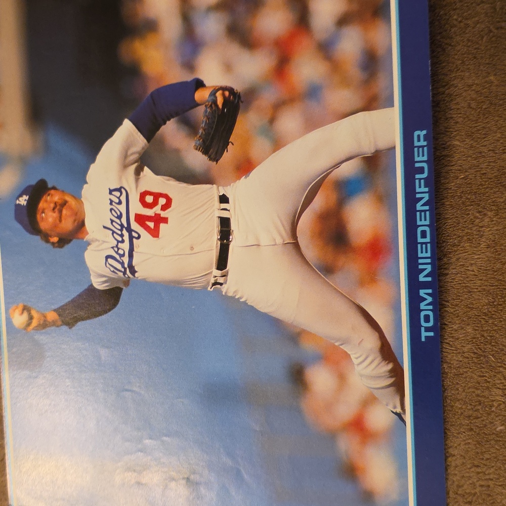 Dodgers Baseball Poster Pitcher Tom NieDenfuer